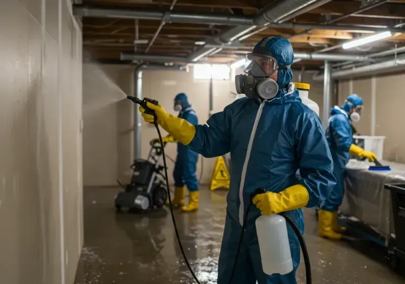 Basement Sanitization and Antimicrobial Treatment process in Newton, NC